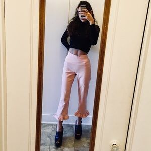 Bubblegum pink cropped Zara pants